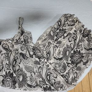 Planet Gold Black and White Paisley Maxi Dress